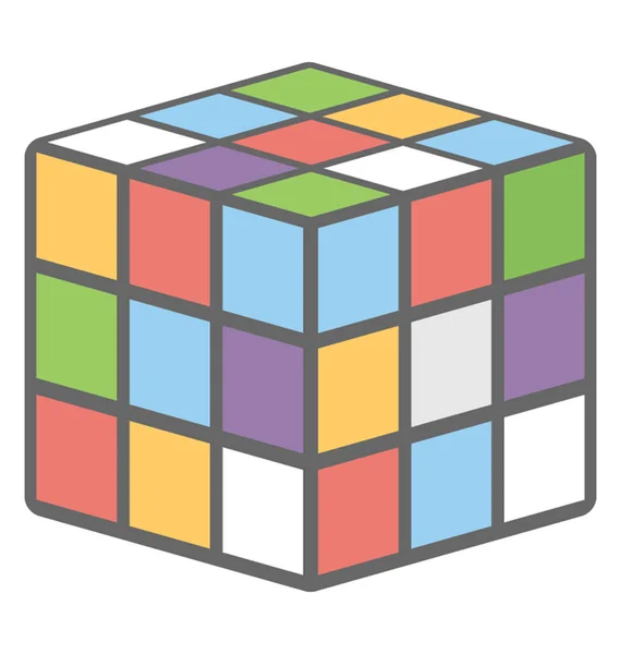 Rubik Vector Icono — Vector de stock