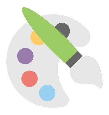  boya palet vektör simgesi