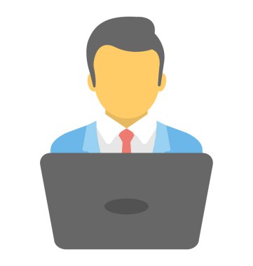  Bilgisayar kullanıcı vektör simgesi