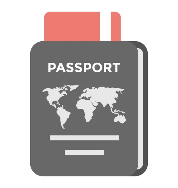 Ícone do vetor passaporte — Vetor de Stock