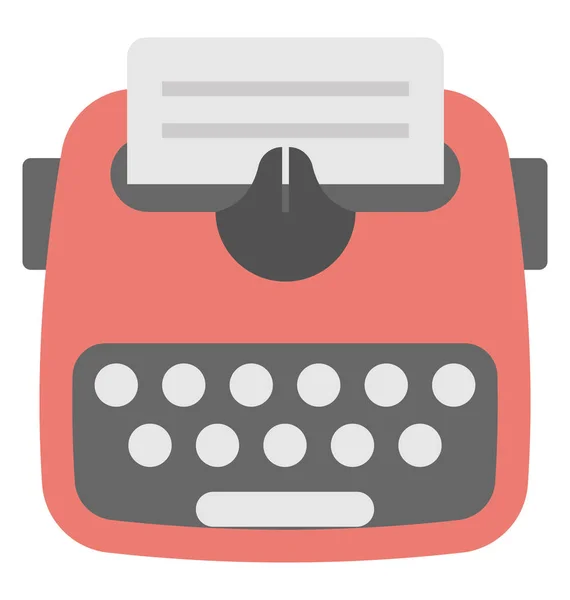 Typewriter Vector Icon — Stock Vector