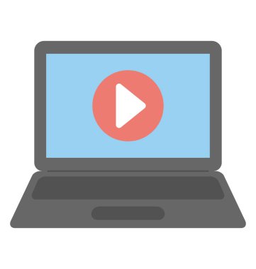  Online Video vektör simgesi