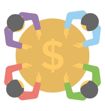  İş toplantısı vektör simgesi