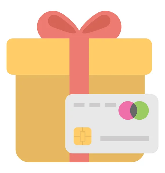 Gift Card Vector Icon — Stock Vector