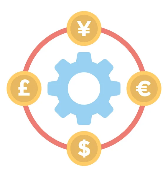 Icona del vettore di cambio valuta — Vettoriale Stock