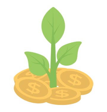  Para bitkisi vektör simgesi