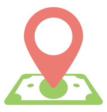  Banka konum vektör simgesi