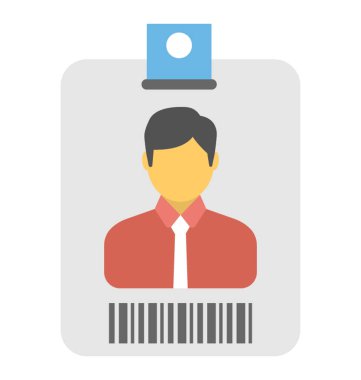  kimlik kartı vektör simgesi