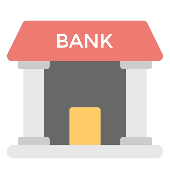 Banco icono vector — Vector de stock
