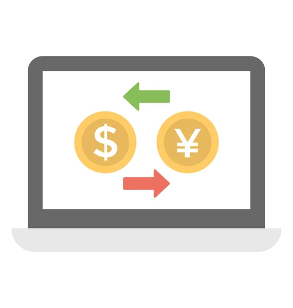 Icono de vector de cambio de dinero — Archivo Imágenes Vectoriales
