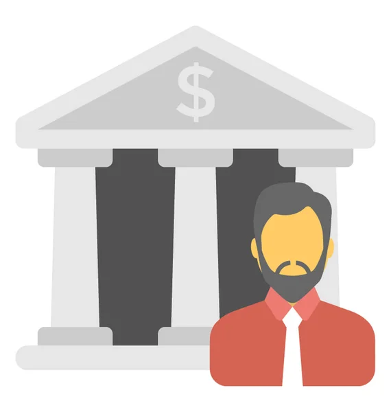 Banker Vector icono — Vector de stock