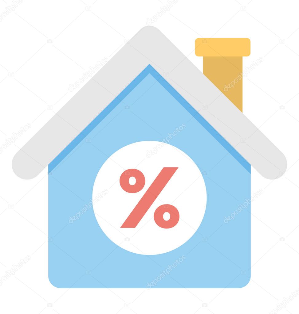  Mortgage Rates Vector Icon