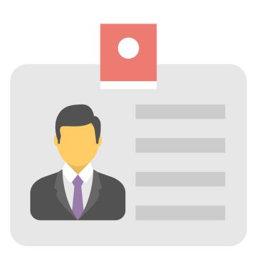  Kimliği vektör simgesi