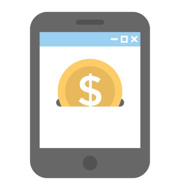  mobil bankacılık vektör simgesi