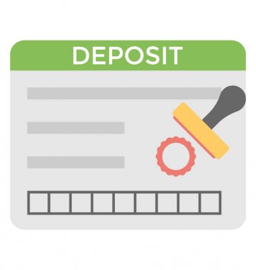  Mevduat vektör simgesi