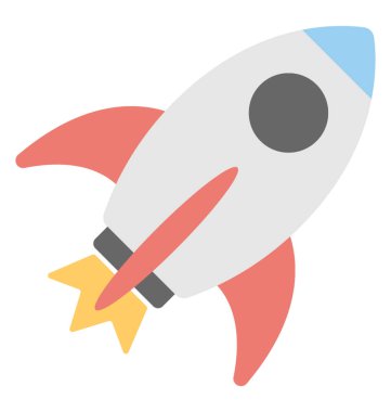  Roket vektör simgesi