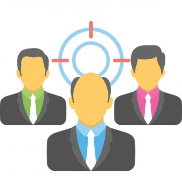  Hedef kitleye vektör simgesi