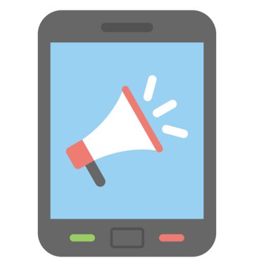  mobil pazarlama vektör simgesi