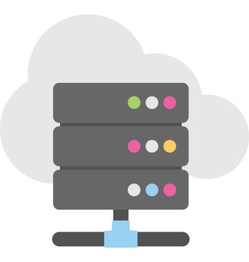  Bulut hosting vektör simgesi