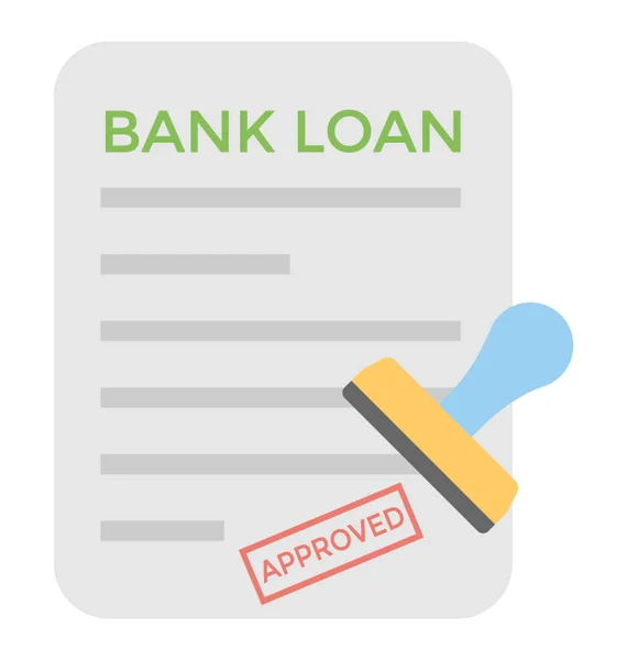 Bank Loan Vector Icon — Stock Vector