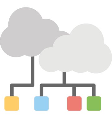  Bulut hosting vektör simgesi