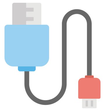  Vektör simge veri kablosu