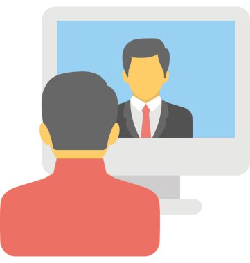  Video konferans vektör simgesi