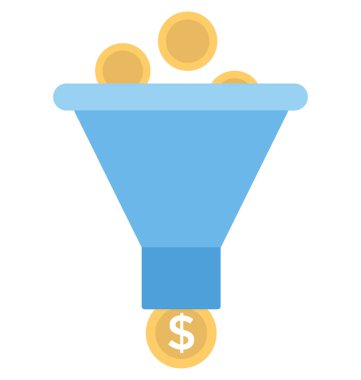  Satış Huni vektör simgesi