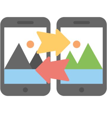  Fotoğraf paylaşımı vektör simgesi