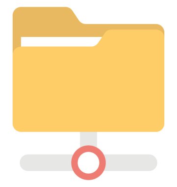  ağ klasörü vektör simgesi