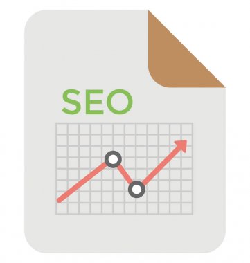  SEO rapor vektör simgesi