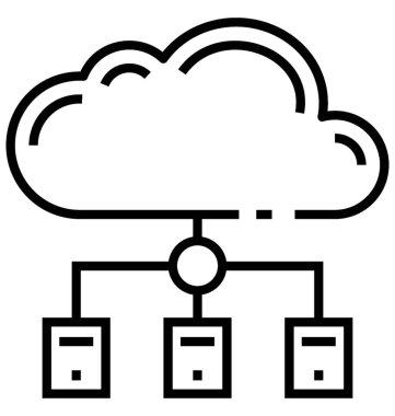  bulut hesaplama vektörü simgesi