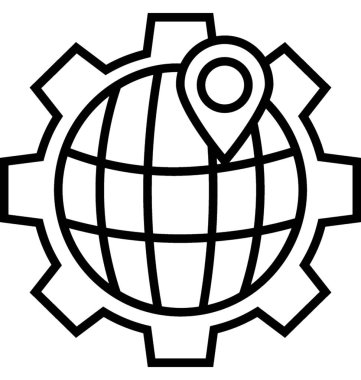  Küresel çözüm vektör simgesi