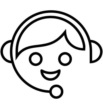  Müşteri servisi vektör simgesi