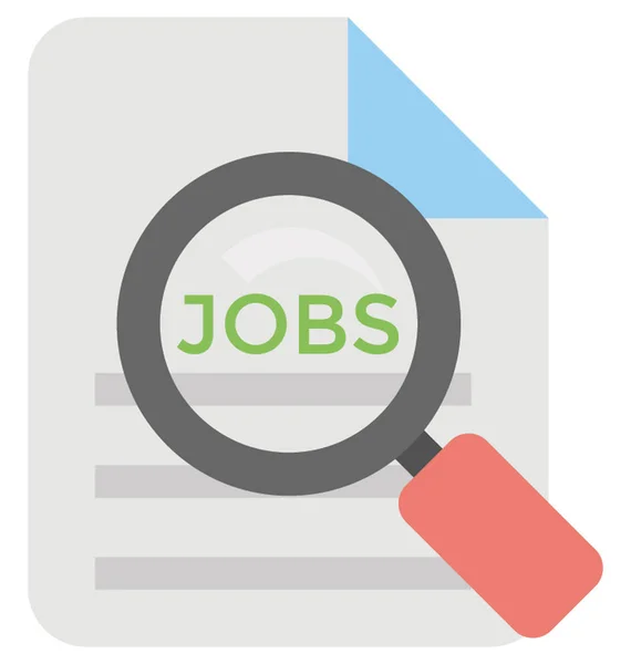 Job Search Vector Icon — Stock Vector