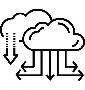  Bulut Hizmetleri vektör simgesi