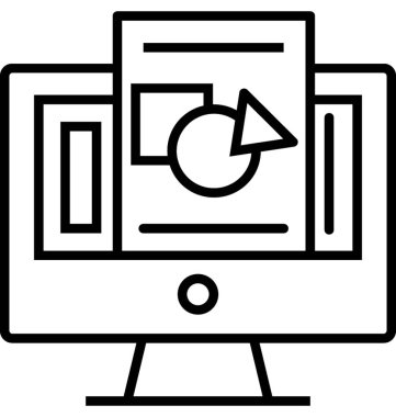  Bilgisayar grafikleri vektör simgesi