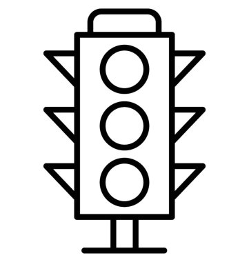  Trafik denetim vektör simgesi