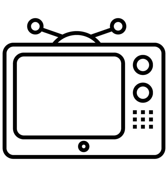 Televisie vector pictogram — Stockvector