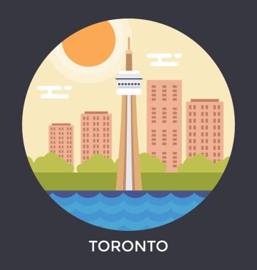  Toronto, Kanada vektör simgesi