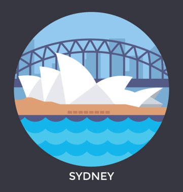  Sydney, Avustralya vektör simgesi