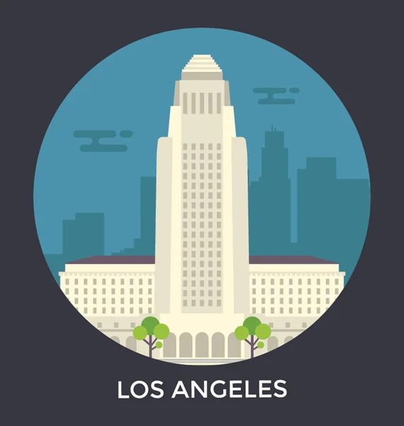 Los Angeles, Kalifornie vektorové ikony — Stockový vektor
