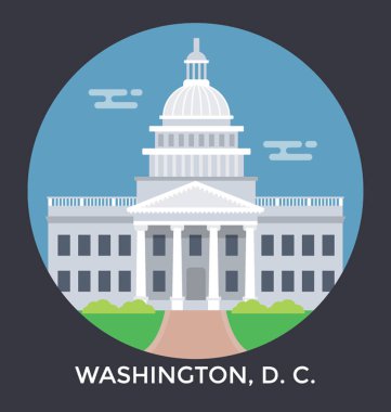  Washington Dc ABD vektör simgesi 
