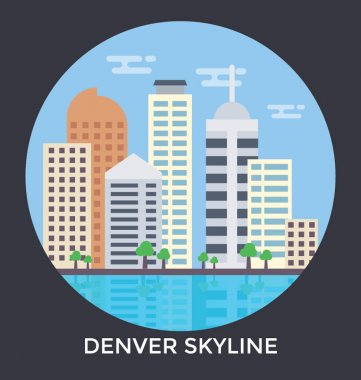  Denver, Colorado, ABD vektör simgesi