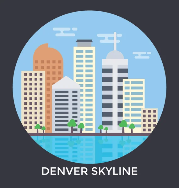 Denver, Colorado, Icône vectorielle américaine — Image vectorielle