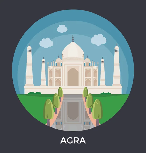 Agra Uttar Pradesh Vector Icon — Stockvector