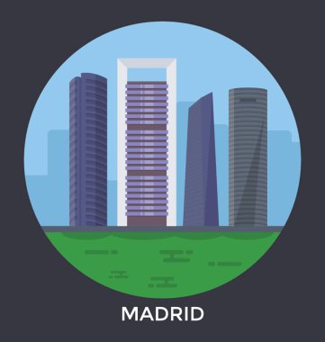  Madrid İspanya vektör simgesi