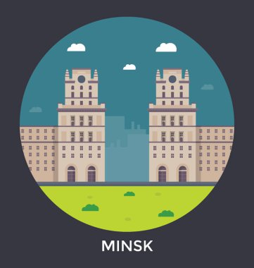  Minsk, Beyaz Rusya vektör simgesi