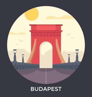  Budapeşte, Macaristan vektör simgesi