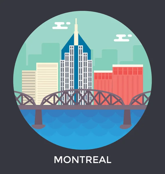 Montreal, Quebec Vector Icon — Stock Vector